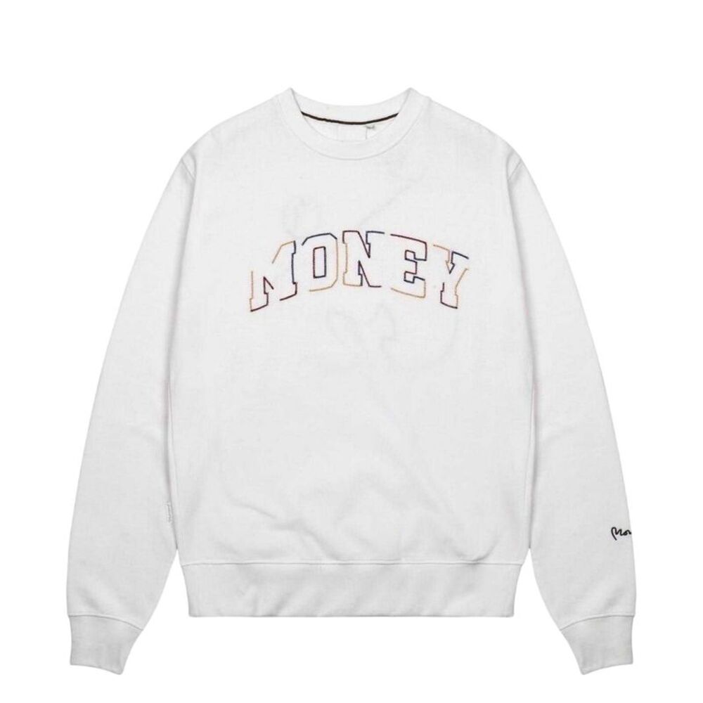Money Mens Block Knitted Sweatshirt / White
